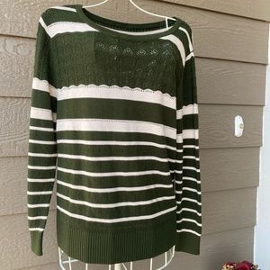 Girdear Thin Knit Small Striped Sweater